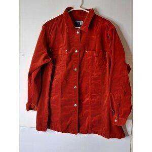 Vintage Venezia Jeans Clothing Co. Red Velvet Snap Up Shirt 18/20 Hong Kong